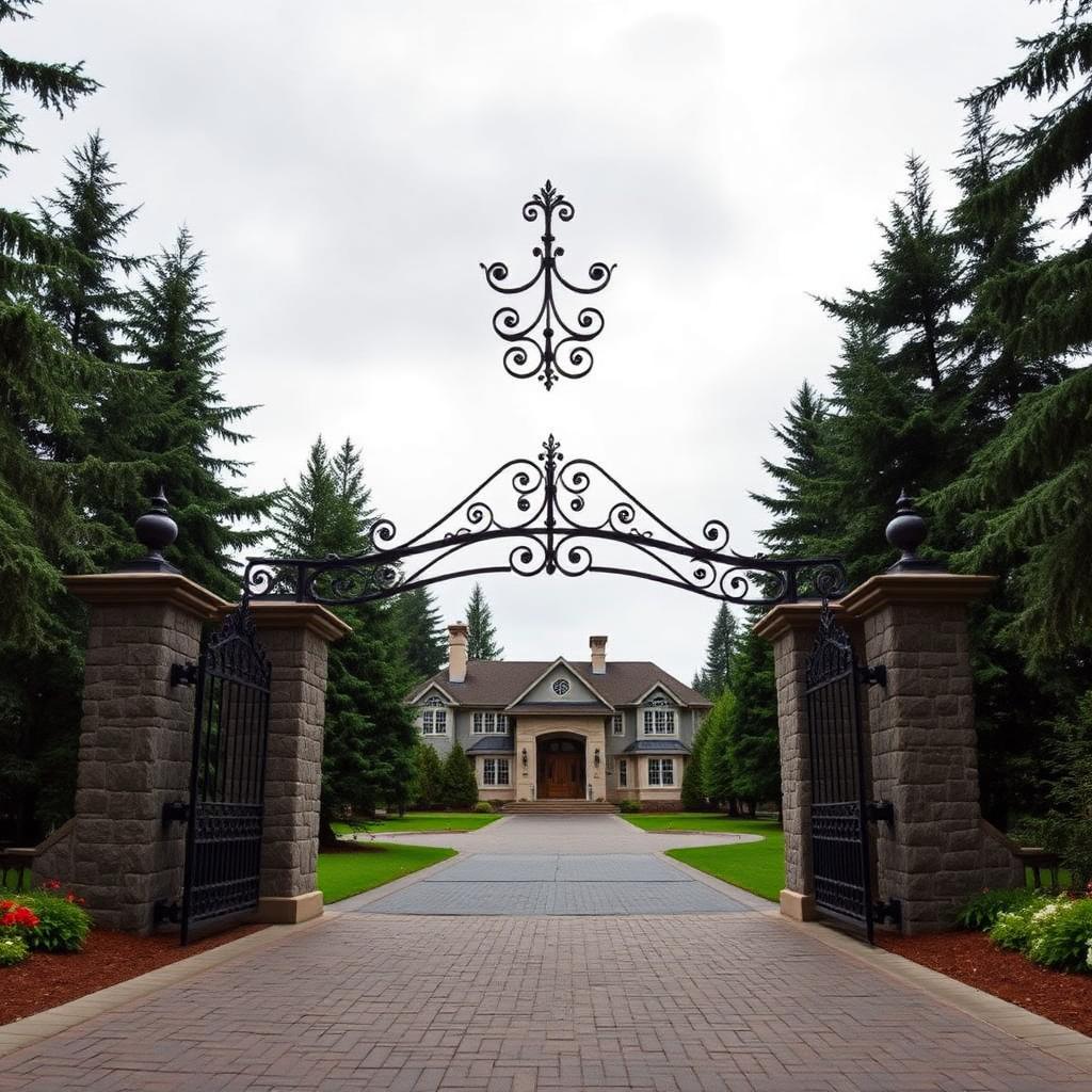 Estate Driveway Gate — Ornamental Iron