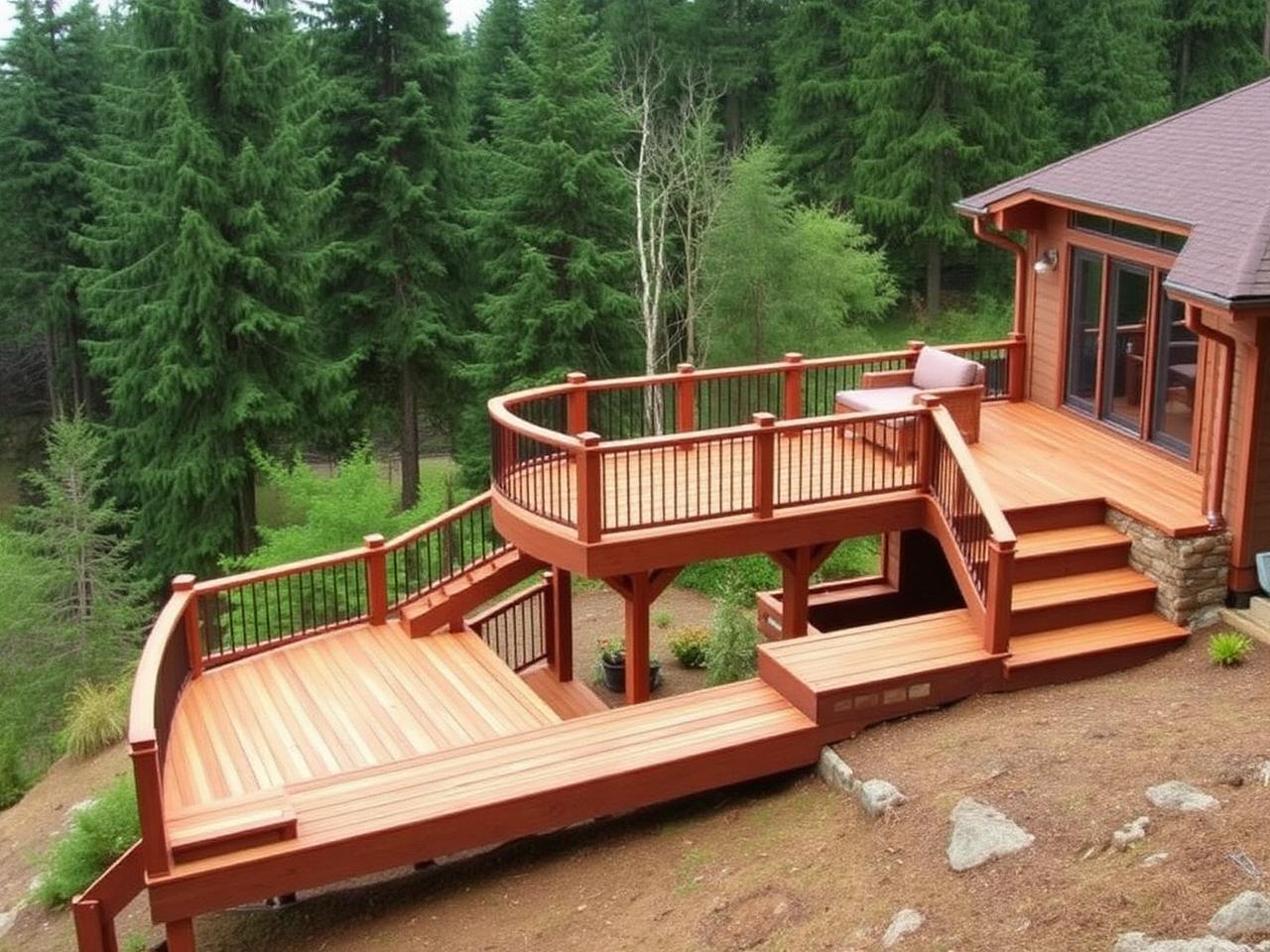 Hillside Multi-Tier Deck